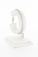 Witgouden tennisarmband dames 18 karaat met diamant - 18,6 cm