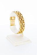 18 karaat ros&eacute; gouden brede armband - 18,8 cm