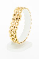 18 Karaat gouden brede armband - 20,1 cm