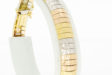 18 Karaat goud plaatjes armband - 19,3 cm