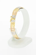 18 Karaat goud plaatjes armband - 19,3 cm