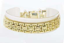 14 karaat gouden Staafjes armband - 19,1 cm