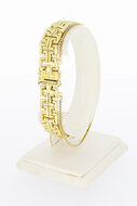 14 karaat gouden Staafjes armband - 19,1 cm