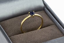 9 karaat solitaire saffierring - 16,4 mm