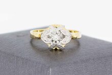 14 Karaat gouden diamant ring - 18 mm