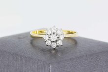 Bicolor 14 Karaat diamant ring - 19,8 mm