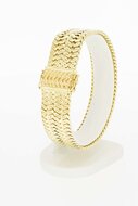 Brede armband 14 Karaat goud - 19,9 cm