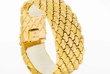 Vintage brede gouden armband 18 karaat - 19 cm (53,8 g)