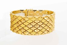 Vintage brede gouden armband 18 karaat - 19 cm (53,8 g)