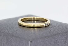 14 Karaat gouden Diamant Aanschuifring - 16,5 mm