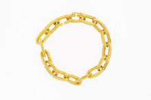Anker armband 18 Karaat geel goud - 21 cm