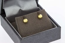 14 Karaat geel gouden Bol oorknopjes - 0,5 cm