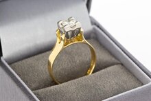18 Karaat gouden Solitairring - 17,6 mm