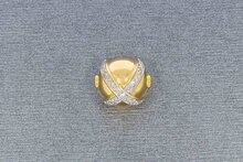 Diamant ketting hanger 18 Karaat - 1,5 cm