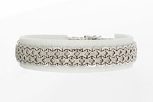 Vintage witgouden gevlochten armband 18 karaat - 18,7 cm