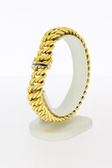 Gevlochten armband 18K goud - 21 cm