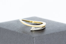 18 karaat goud diamant Slagring - 15,8 mm