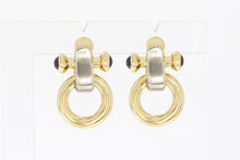 Bicolor Oorstekers 14 karaat - 2,6 cm