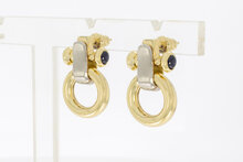 Bicolor Oorstekers 14 karaat - 2,6 cm
