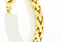 Brede gouden vossenstaart armband 18 karaat - 20,1 cm