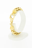 Brede gouden vossenstaart armband 18 karaat - 20,1 cm