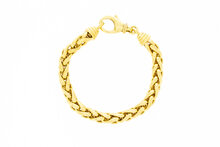 Brede gouden vossenstaart armband 18 karaat - 20,1 cm