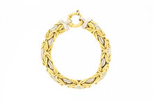 18 karaat gouden platte Koningsarmband - 20,5