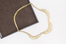 Cleopatra collier 14 karaat geelgoud - 44 cm