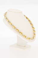 19 karaat bicolor gouden Anker dames Collier - 43 cm