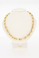 19 karaat bicolor gouden Anker dames Collier - 43 cm