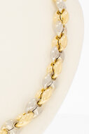 19 karaat bicolor gouden Anker dames Collier - 43 cm