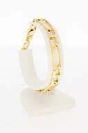 Figaro heren armband 18 karaat geelgoud - 20 cm