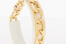 Gourmet herenarmband 18 karaat goud - 21 cm