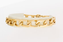 Gourmet herenarmband 18 karaat goud - 21 cm