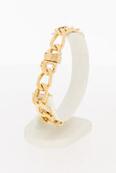 Gourmet herenarmband 18 karaat goud - 21 cm