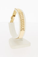 Plaatjes herenarmband 14 karaat goud - 20,8 cm