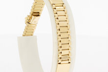 Plaatjes herenarmband 14 karaat goud - 20,8 cm