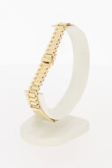 Plaatjes herenarmband 14 karaat goud - 20,8 cm