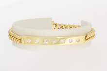 14 karaat gouden Gourmet Plaatarmband - 18,8 cm