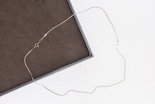 18 karaat witgouden ketting - 50,7 cm
