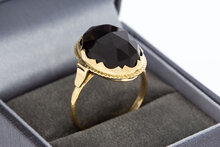 14 Karaat gouden Vintage ring met granaat - 19,7 mm