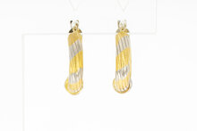 Bicolor gouden creolen dames 18 karaat - 1,9 cm