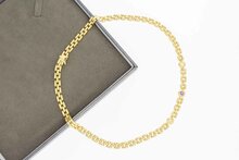 18 Karaat edelsteen diamant ketting - 44 cm