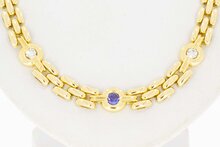 18 Karaat edelsteen diamant ketting - 44 cm