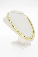 Vossenstaart ketting goud 14 karaat - 46,5 cm