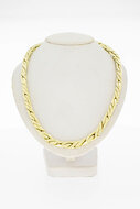 Vossenstaart ketting goud 14 karaat - 46,5 cm