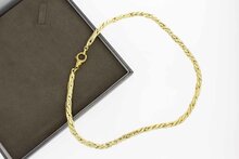 Vossenstaart ketting goud 14 karaat - 46,5 cm