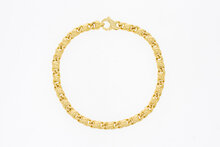 Gouden armband heren 18 karaat - valkoog, 24,1 cm