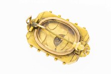 Gouden broche en hanger 14 karaat met robijn en parels