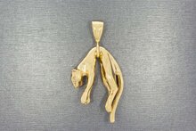Gouden hanger heren 14 karaat met diamant - 5 cm